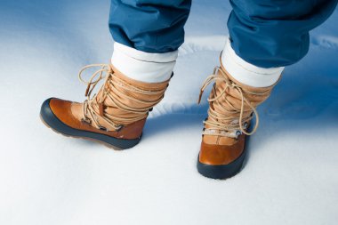 kar, Kış Ayakkabı yakın çekim