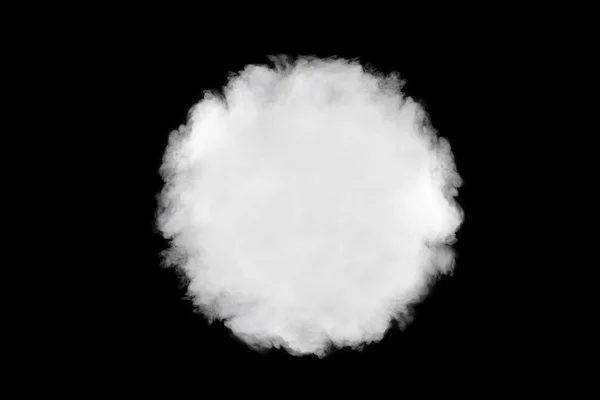 Fumée circulaire fond nuage — Photo