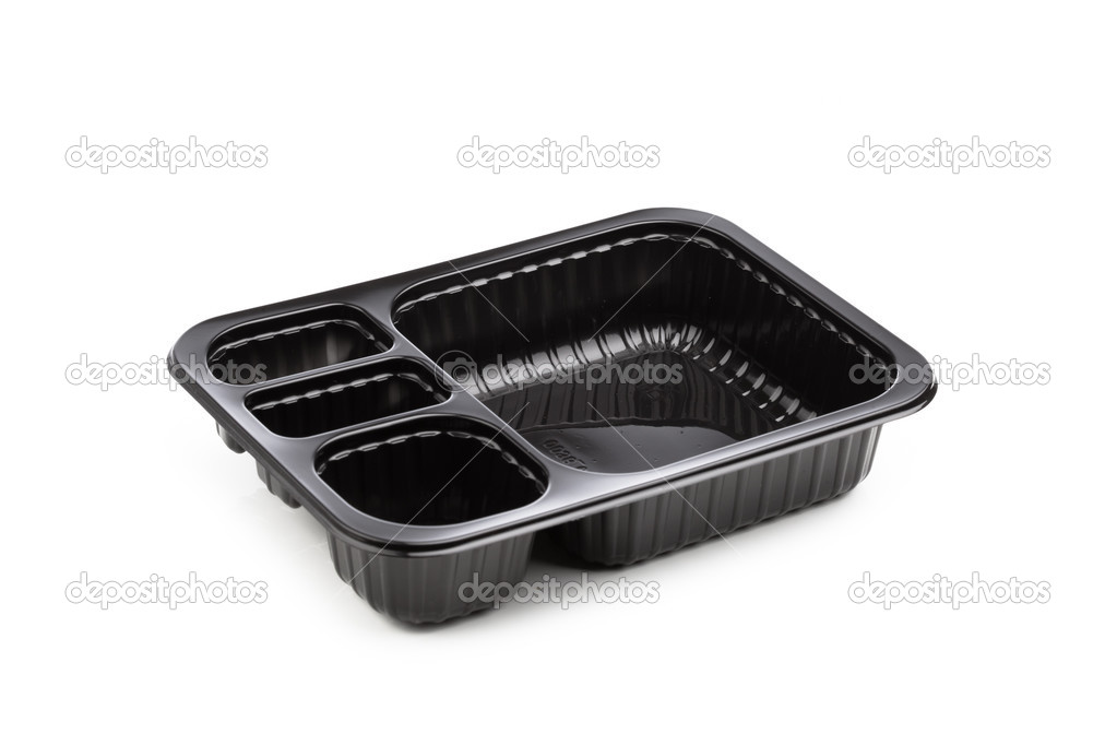 plastic container isolated on white