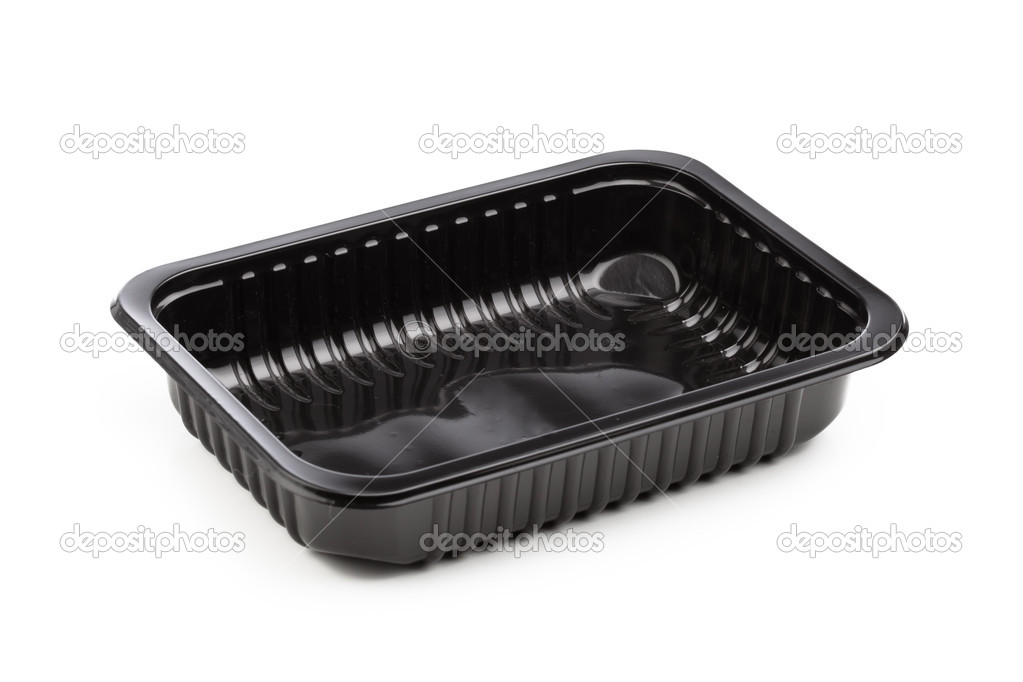 plastic container isolated on white