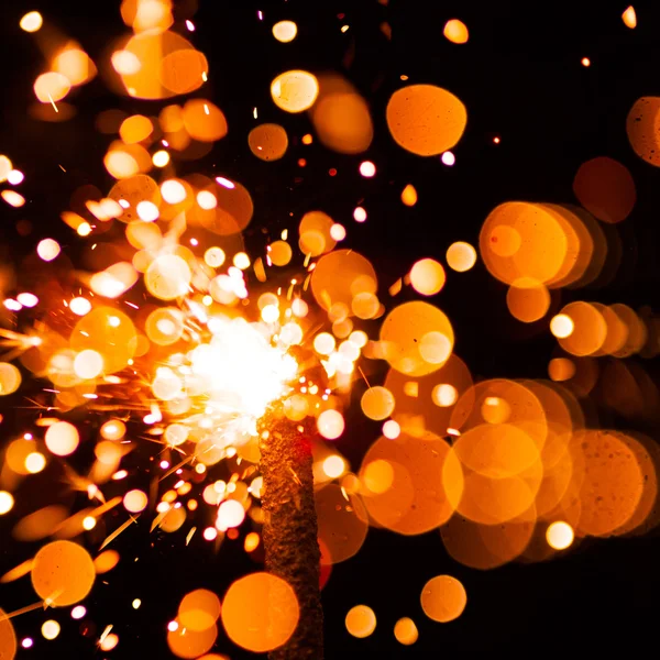 Bright christmas sparkler — Stock Photo, Image