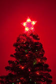vánoční stromek s hvězdou světlo