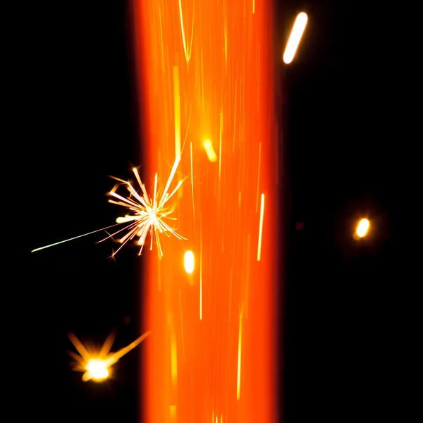 Vuurwerk sparkler, close-up weergave — Stockfoto