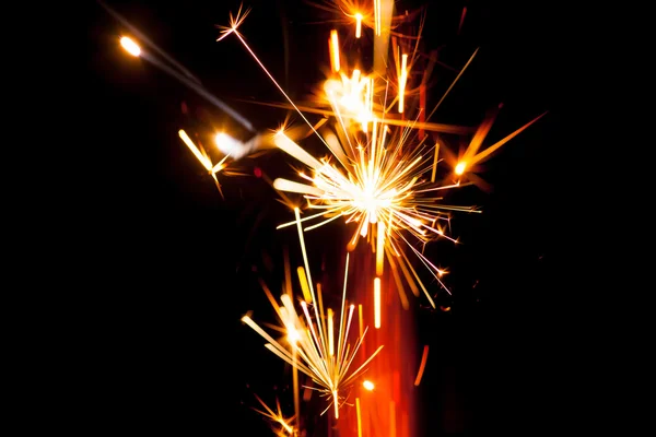 Fuochi d'artificio sparkler, vista da vicino — Foto Stock