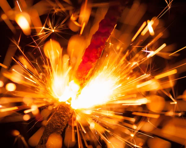 Colorful christmas sparkler — Stock Photo, Image