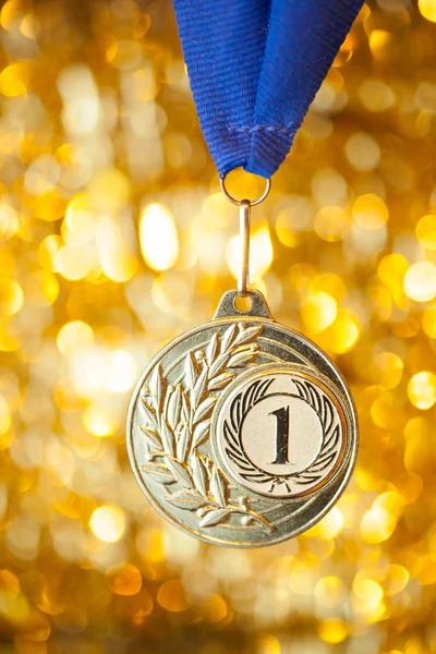 Första plats gyllene medaljen — Stockfoto