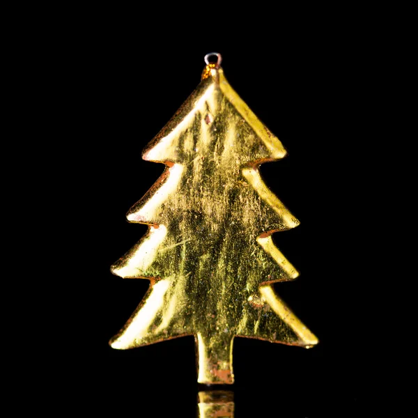 Golden christmas tree — Stock Photo, Image