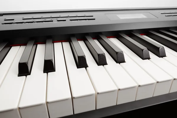 Keys of digital piano synthesizer — Stock Photo, Image