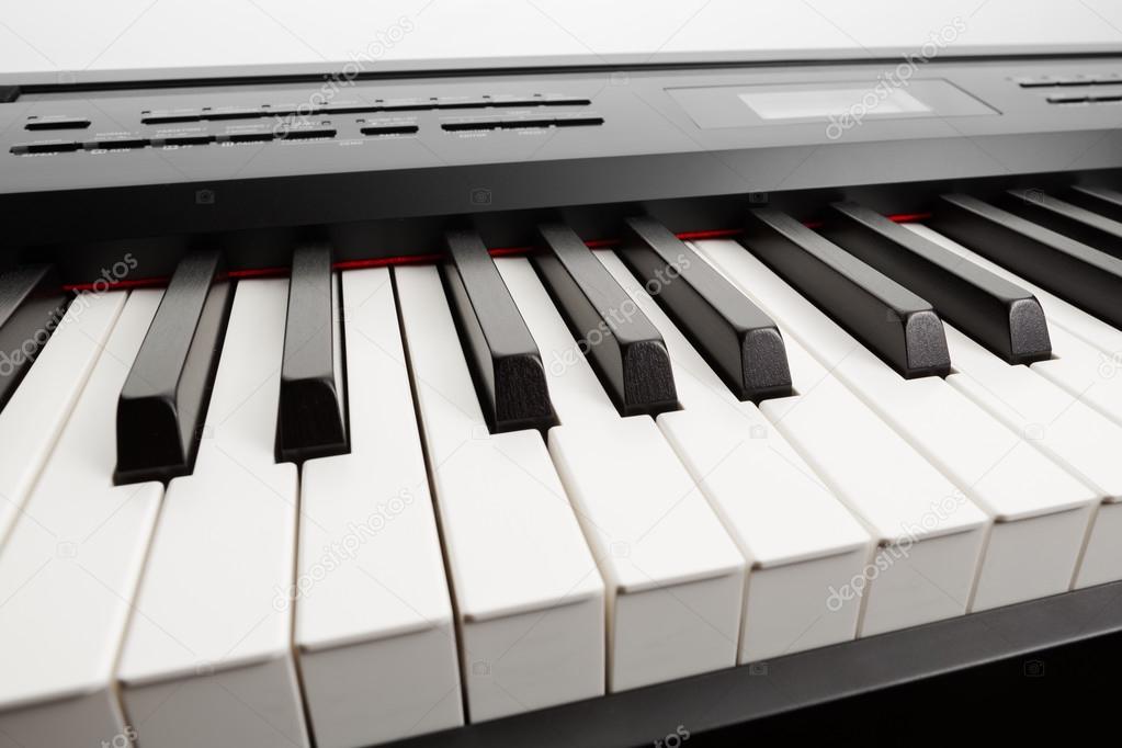 keys of digital piano synthesizer