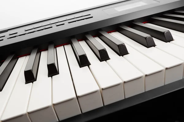 Keys of digital piano synthesizer — Stock Photo, Image