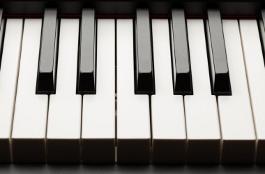 abanoz ve Fildişi piyano tuşlarını