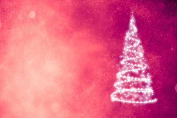 Abstraktní vánoční strom na fialové lesklé pozadí — Stock fotografie