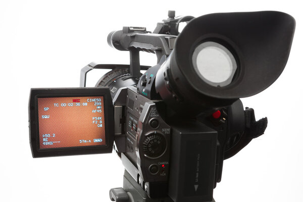 video camera with screen
