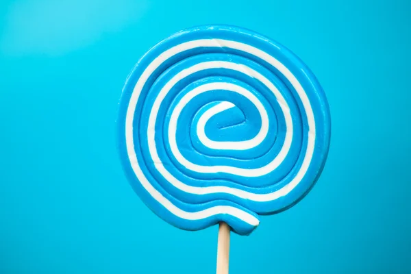 Caramelo de piruleta azul — Foto de Stock