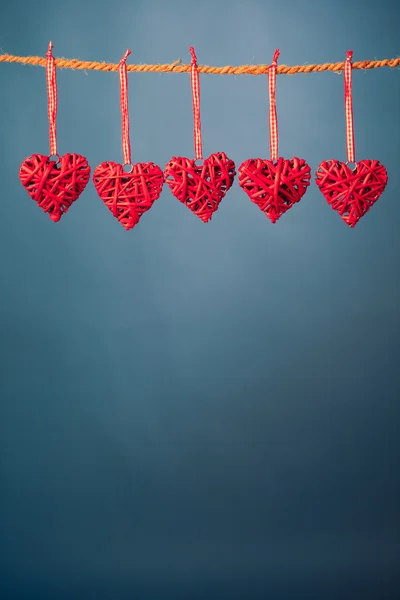 Decorative valentine hearts — Stock Photo, Image