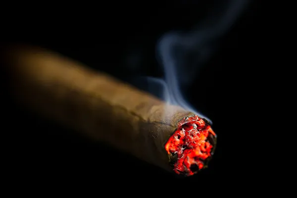 Brinnande cigarr — Stockfoto
