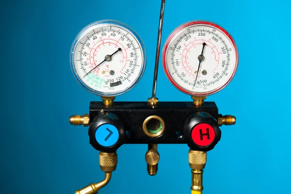 Medidor de control de presión y temperatura —  Fotos de Stock