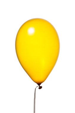 beyaz izole sarı balon