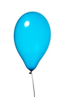 beyaz izole mavi balon