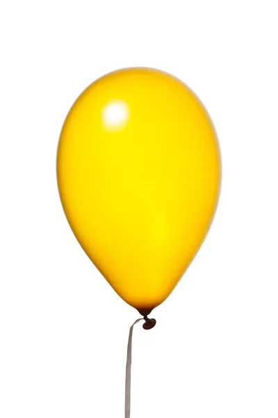 Gelber Ballon, isoliert auf weiß — Stockfoto