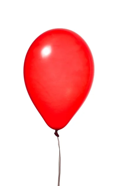 Palloncino rosso, isolato su bianco — Foto Stock