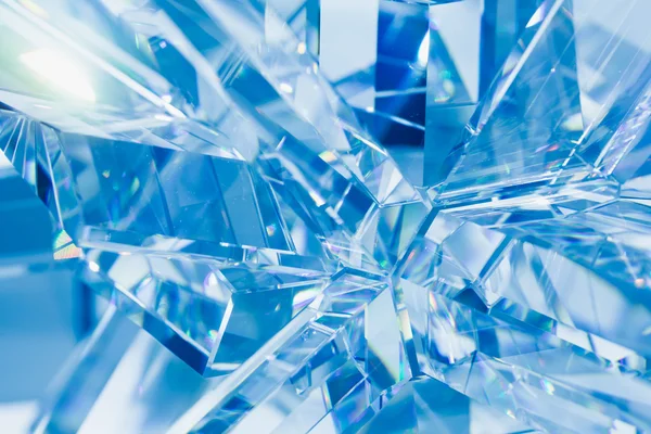 Abstract blue background of crystal refractions — Stock Photo, Image