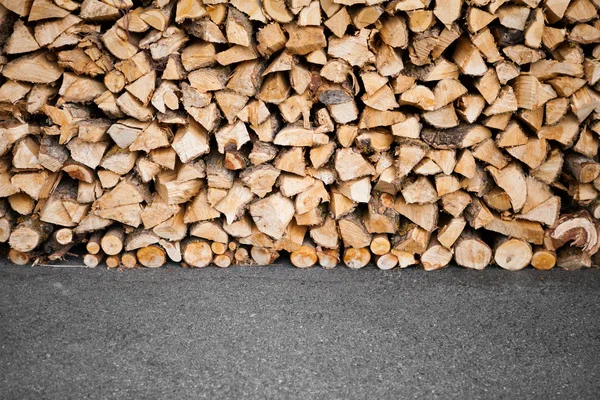 Wooden logs storage — Stock Photo, Image