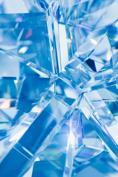 Abstrakter blauer Hintergrund von Kristallbrechungen — Stockfoto