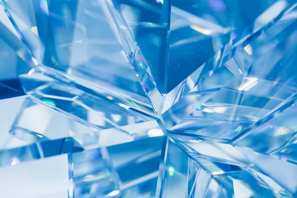 Abstract blue background of crystal refractions — Stock Photo, Image