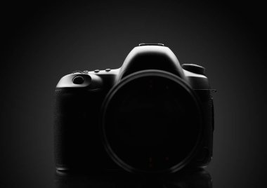 fotoğraf ve video kamera silueti, ön görünüm