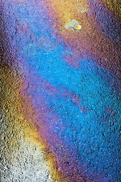 Petrol Spill Rainbow Background Copy Space Stock Image