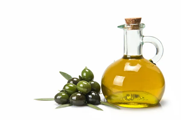 Olio d'oliva per una dieta sana — Foto Stock