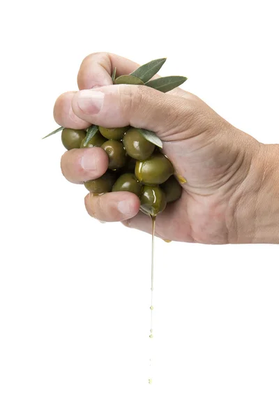 Handful of olives — Stock Photo, Image