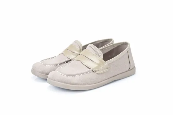 Beige shoes for kids — Stock Photo, Image