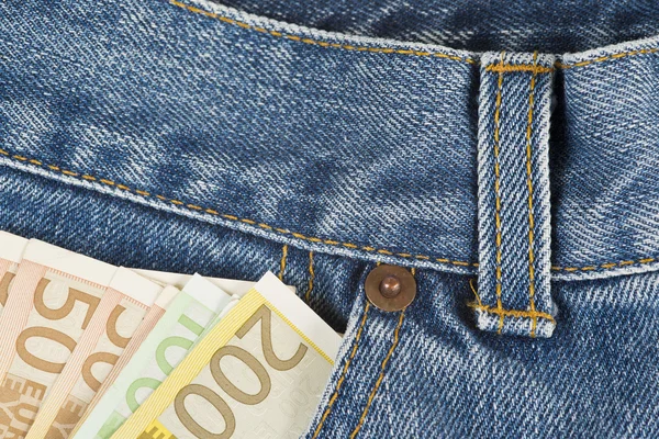 Costuras clássicas em jeans — Fotografia de Stock