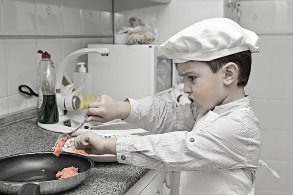 Little chef working — Stock Photo, Image