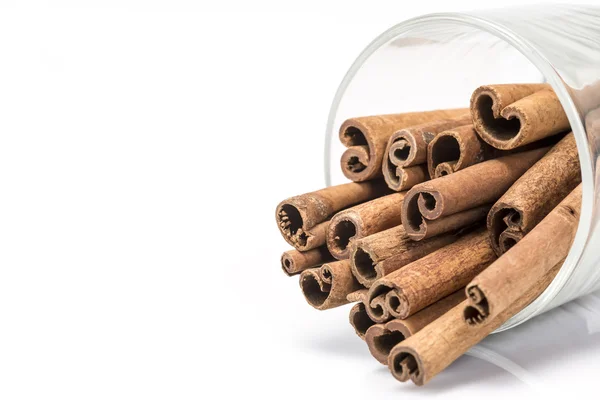 Cinnamon sticks in a glass — Stock Photo, Image