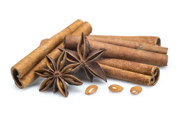 Cinnamon and star anise — Stock Photo, Image