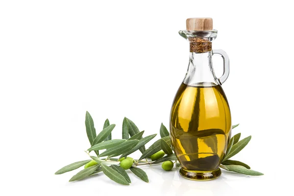 Olive oil bottle isolated on a white background. — Stock Photo, Image