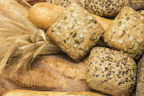 Közelkép a kenyér választék. — Stock Fotó