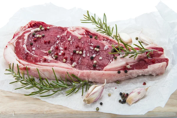 T-bone steak isolated over white — Stock Photo, Image