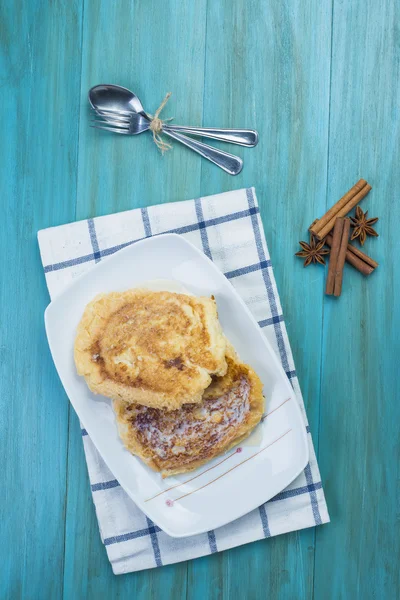 Torrijas espanholas, pão agridoce, torrada francesa — Fotografia de Stock