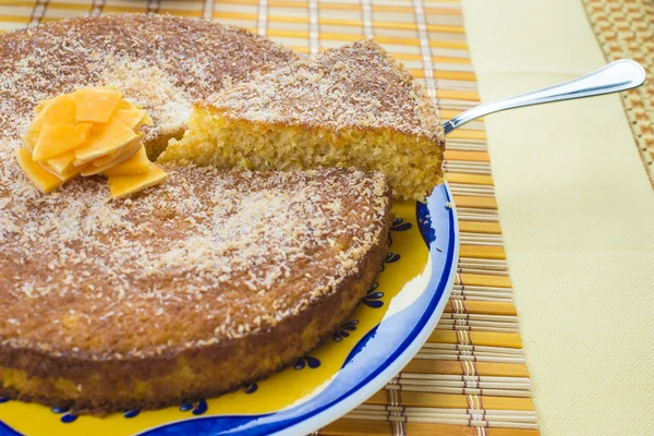 Bolo de coco e abóbora — Fotografia de Stock