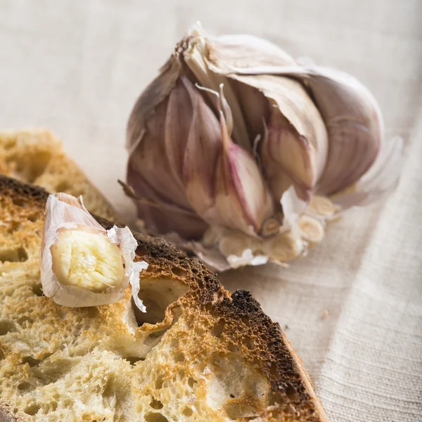 Vitlök bröd rostat bröd — Stockfoto