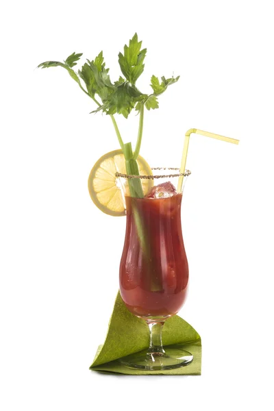 Bloody Mary cocktail isolato su sfondo bianco — Foto Stock