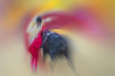 Abstract drawing about bullfight clipart