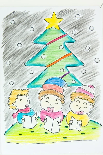 Christmass card drawing — Stock Photo, Image