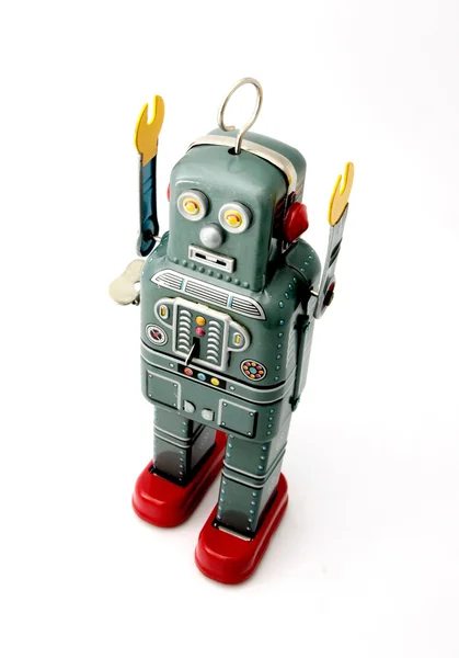 Velho brinquedo robô — Fotografia de Stock