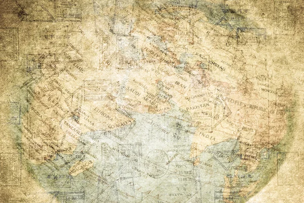 古い rerto 世界地図 — ストック写真