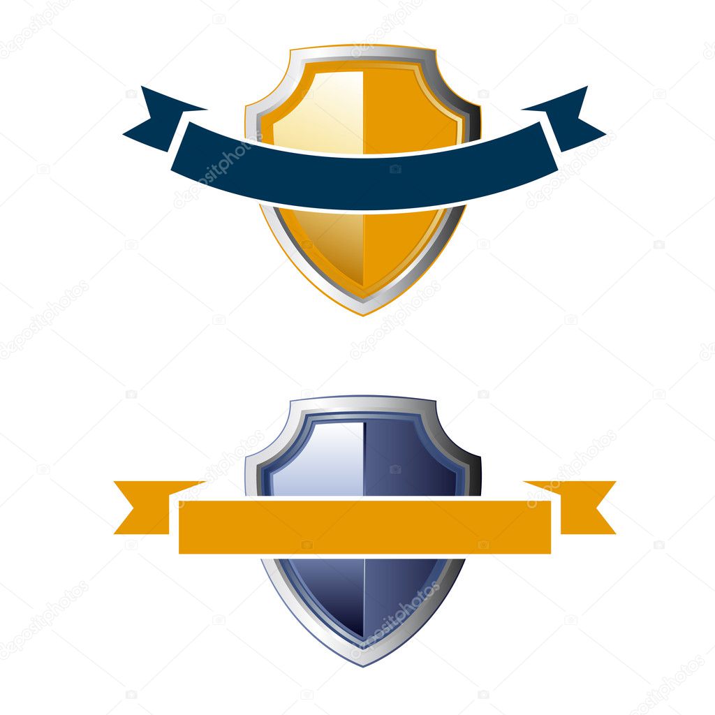 Shield ribbon icons